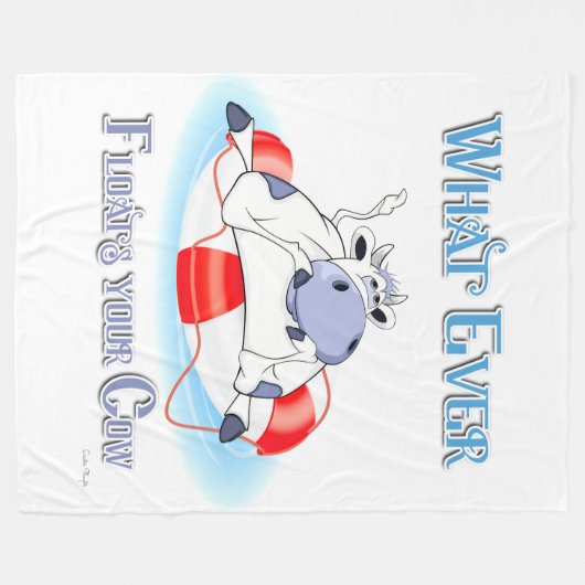 Wat drijft Uw Koe 3 uit Fleece Deken (Voorkant (Horizontaal))