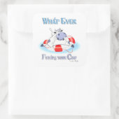 Wat drijft Uw Koe 3 uit Vierkante Sticker (Tas)