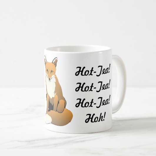 Wat Drink de Fox? Heet Tea. Mok (Voorkant rechts)