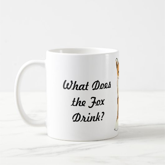 Wat Drink de Fox? Heet Tea. Mok (Links)