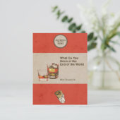 Wat Drink u aan het einde van de wereld? Briefkaart (Staand voorkant)