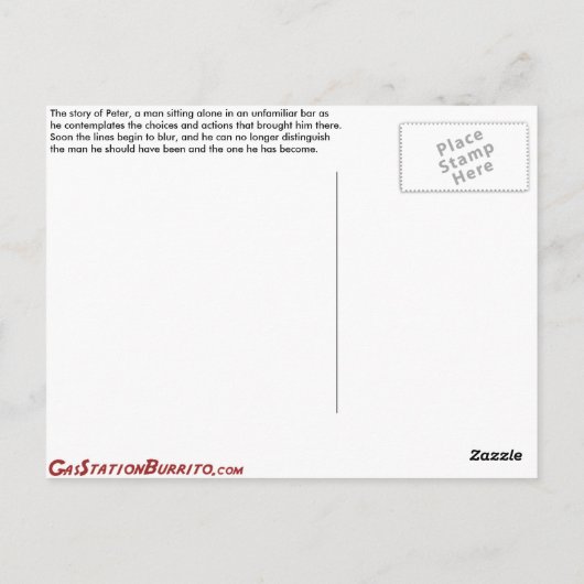 Wat Drink u aan het einde van de wereld? Briefkaart (Achterkant)