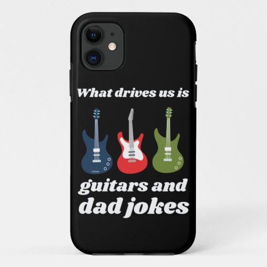 WAT DRIVEERT ONS IS GUITARS EN DAD JOKES grappig Case-Mate iPhone Case (Achterkant)