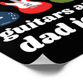 WAT DRIVEERT ONS IS GUITARS EN DAD JOKES grappig Poster (Hoek)
