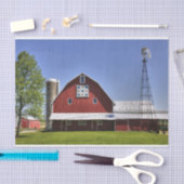 Wat een Afbeelding Perfect Red Barn en Snappy Quil Tissuepapier (Craft)