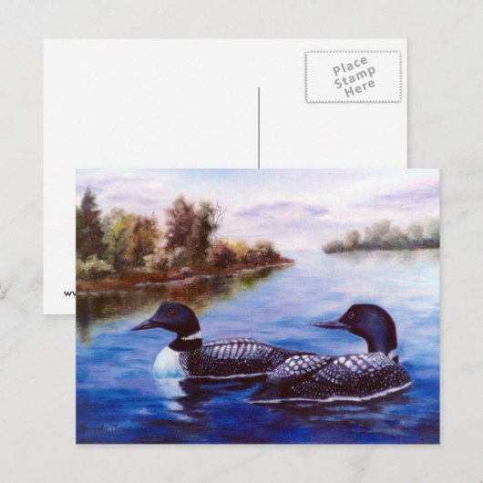 Wat een Briefkaart van de Paar Loon (Voorkant / Achterkant)