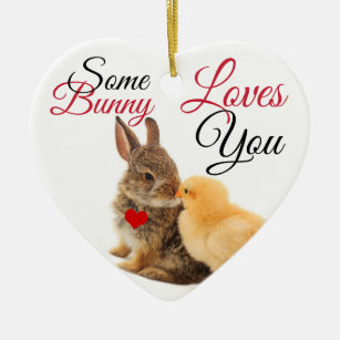 Wat een Bunny houdt van je hart Keramisch Ornament