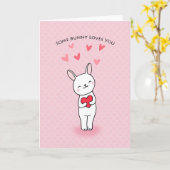 Wat een Bunny houdt van je konijnenliefde Kaart (Gele Bloem)