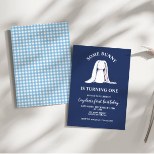 Wat een Bunny is een blauwe Eerste Dag Uitnodiging