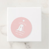 Wat een Bunny is een roze gingham Birthday Paper P Bedankjes Labels (In situ)