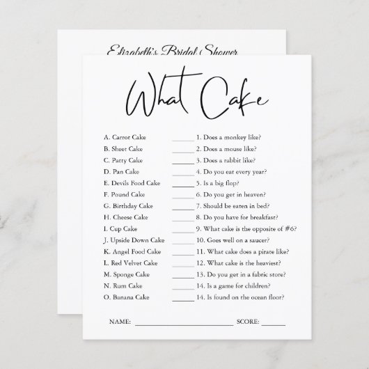 Wat een Cake | VRIJGEZELLENFEEST (Voorkant / Achterkant)