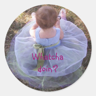 Wat een chaos? ronde sticker