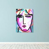 Wat een dag Abstract digitaal schilderen Canvas Afdruk (Insitu (Houten vloer))