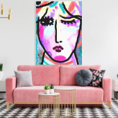 Wat een dag Abstract digitaal schilderen Canvas Afdruk (Insitu (Woonkamer))