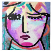 Wat een dag Abstract digitaal schilderen Tegeltje (Voorkant)