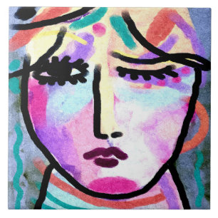 Wat een dag Abstract digitaal schilderen Tegeltje