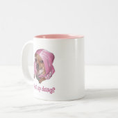 Wat een dageraad tweekleurige koffiemok (Voorkant links)