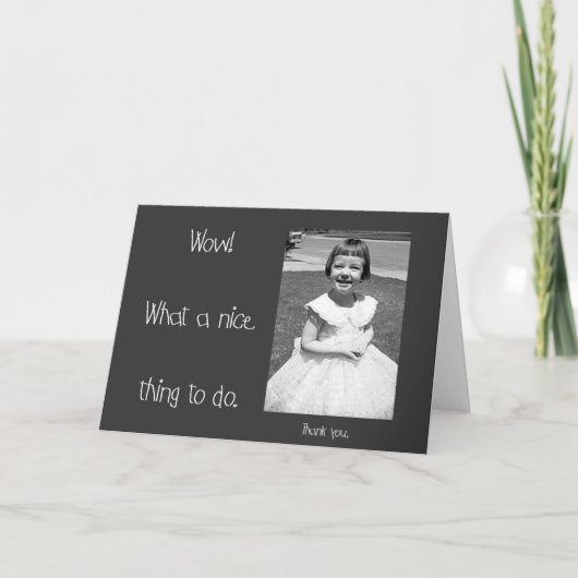 Wat een Ding van Nice doet Bedankkaart (Voorkant)