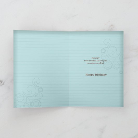 Wat een echte man is verjaardagskaart kaart (Binnen)