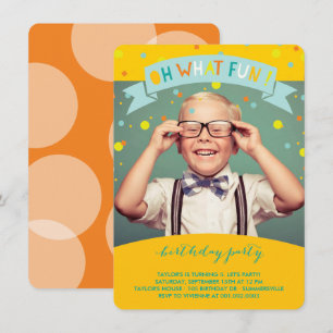 Wat een feest Confetti Kids verjaardagsfeest uitno Kaart