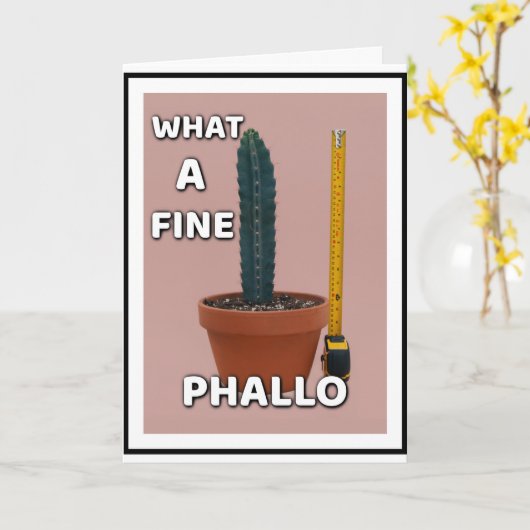 Wat een fijne fallus - chirurgie  Gefeliciteerd Kaart (Gele Bloem)