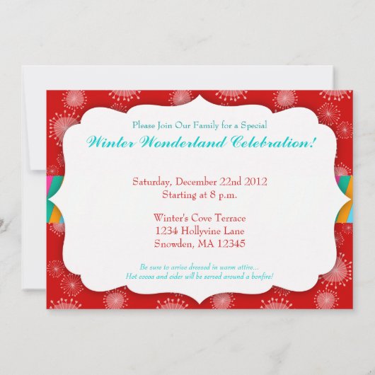 "Wat een FUN!" Whimsical Stripe Custom Invitations Kaart (Achterkant)