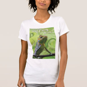 Wat een gekke wereld - een speciale hagedis t-shirt