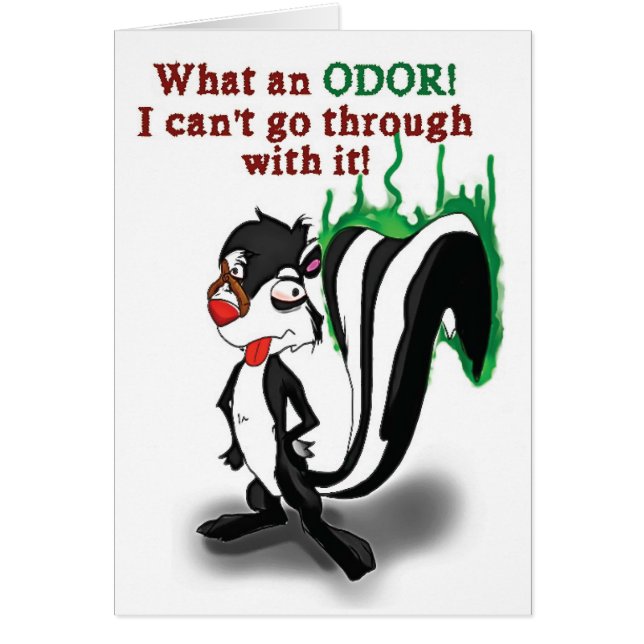 "Wat een geur!" Funny Sobriety Card (Voorkant)