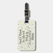 Wat een geweldig Bagagelabel van het wereldvliegtu (Voorkant verticaal)