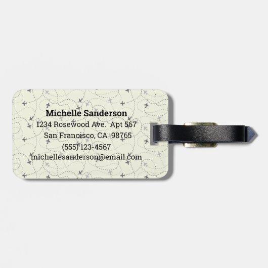 Wat een geweldig Bagagelabel van het wereldvliegtu (Achterkant horizontaal)