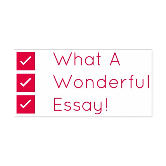 "Wat een geweldig Essay!" Rubberstempel Zelfinktende Stempel (Design)