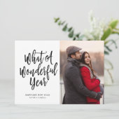 Wat een geweldig jaar foto nieuwjaar feestdagenkaart (Staand voorkant)