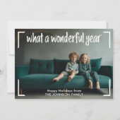 Wat een geweldig jaar - kerstfoto feestdagenkaart (Voorkant)