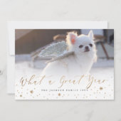 Wat een geweldig jaar | Moderne fotokerstkaart Feestdagenkaart (Voorkant)