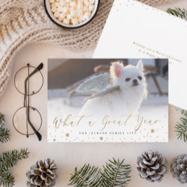 Wat een geweldig jaar | Moderne fotovakantiekaart Feestdagenkaart