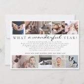 Wat een geweldig jaaroverzicht in fotocollage feestdagenkaart (Voorkant)