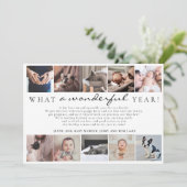 Wat een geweldig jaaroverzicht in fotocollage feestdagenkaart (Staand voorkant)