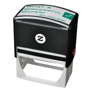 "Wat een geweldig papier!" Educator Rubber Stamp Zelfinktende Stempel