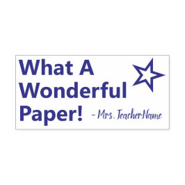 "Wat een geweldig papier!" Instructeur Rubber Stam Zelfinktende Stempel