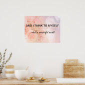 Wat een geweldig poster in de wereld (Keuken)