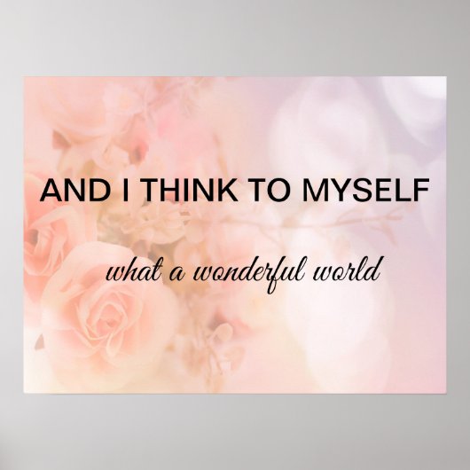 Wat een geweldig poster in de wereld (Voorkant)