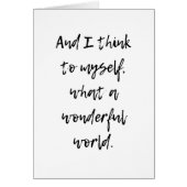 Wat een geweldig Wenskaart in de wereld (Voorkant)