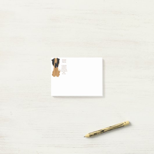 Wat een geweldige Deen is Fun Dog Quote Post-it® Notes (Op bureau)