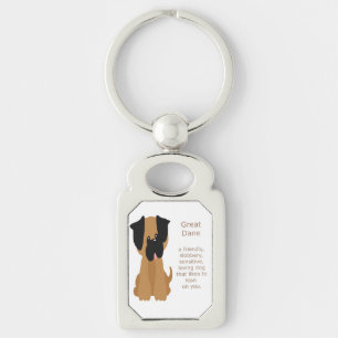 Wat een geweldige Deen is Fun Dog Quote Sleutelhanger