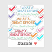 "WAT EEN GEWELDIGE INSPANNING!" + Aangepaste educa Sticker (Vel)