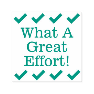 "Wat een geweldige inspanning!" Instructeur Rubber Zelfinktende Stempel