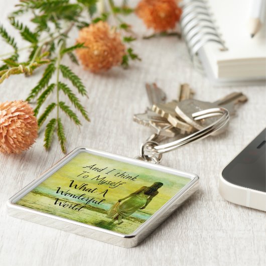 Wat een geweldige Sleutelhanger in de wereld (Zijkant)