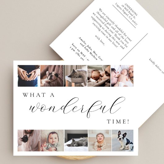 Wat een geweldige tijd Multi Foto Minimaal Nieuwe  Briefkaart