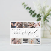 Wat een geweldige tijd Multi Foto Minimal Nieuwe B Briefkaart (Staand voorkant)
