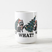 Wat een grappige kat in Pet met kerstbomen Koffiemok (Center)